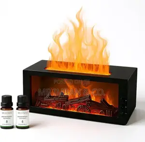 Multifunctional 3d Fireplace Flame Aroma Diffuser and Humidifier
