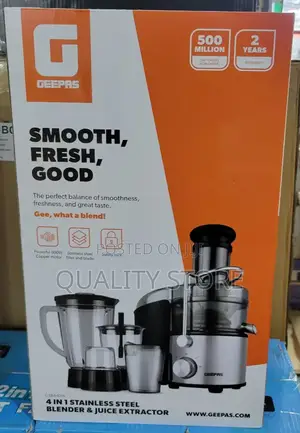 Geepas 4 In1 Stainless Steel Blender/Juice Extractor Gsb44016