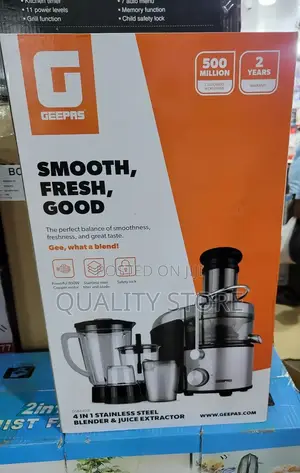 Geepas 4 In1 Stainless Steel Blender/Juice Extractor Gsb44016