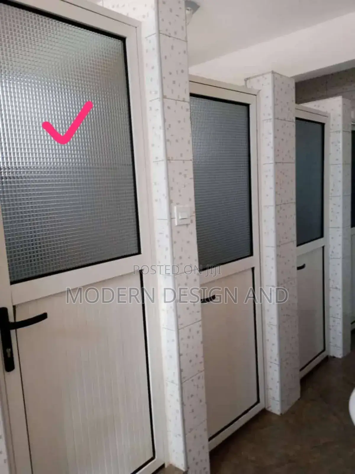Aluminium Partition Doors With Panel and Glass