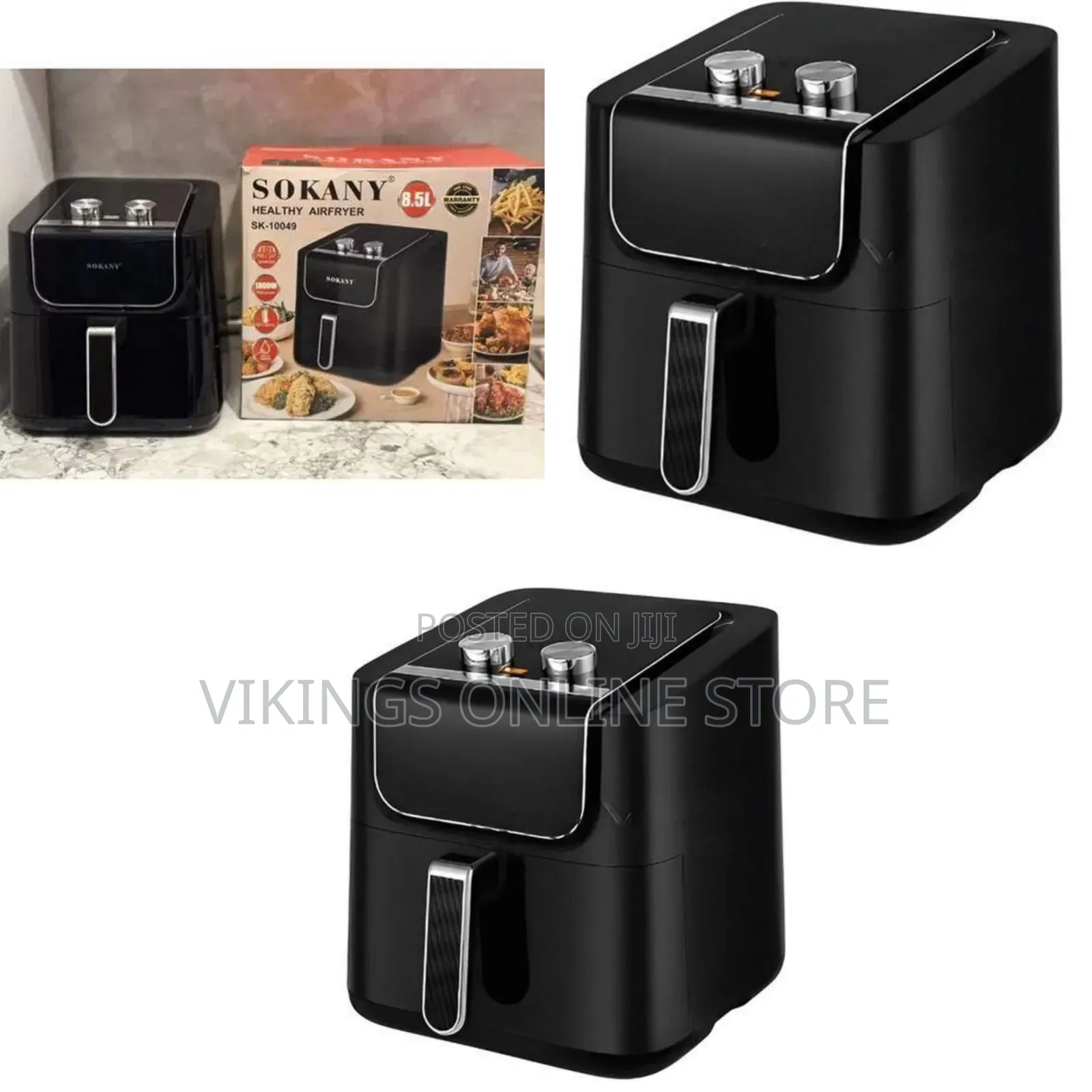 Sokany 8.5 Liters Electric Air Fryer - Black