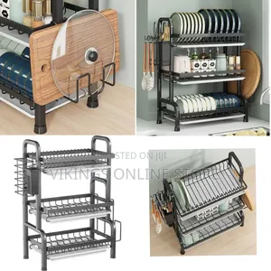 Multi-Tier Kitchen Storage and Drying Rack - Multicolor