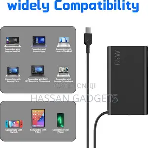 65w Lenovo Laptop Charger Usb C Compatible With Lenovo