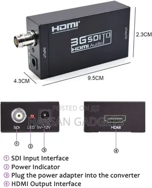 Hdmi Converter Adapter - Mini 3g Sdi to Hdmi for Sd/Hd/3g-Sdi Signals