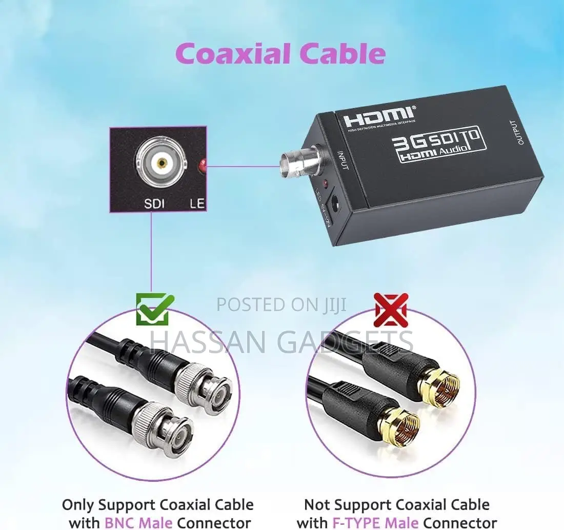 Hdmi Converter Adapter - Mini 3g Sdi to Hdmi for Sd/Hd/3g-Sdi Signals