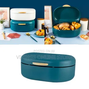 Modern Metallic Oval Bread Box - Multicolor