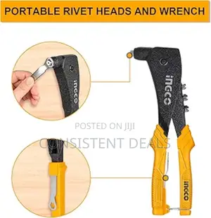 Ingco  Hand Riveter, Aluminium Alloy Body, Heavy-duty Hand Riveter,