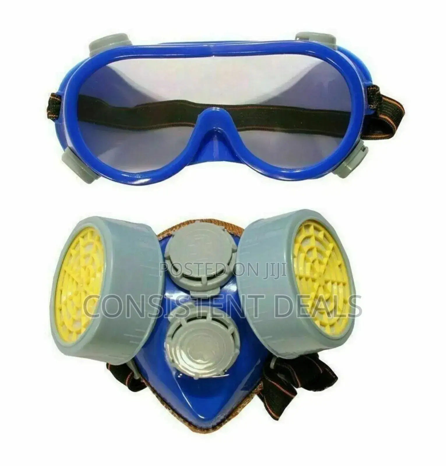 Respirator & Goggles Set Chemical Face Gas Paint Spray Sand Acid Mask