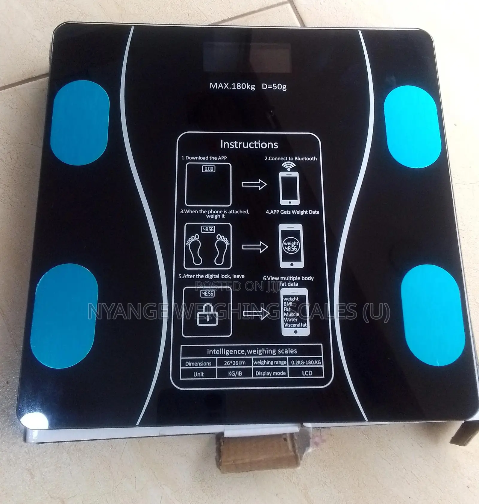 Bathroom Floor Weigh Scale 180kg Weigh Accurate Digital Weighing Scale