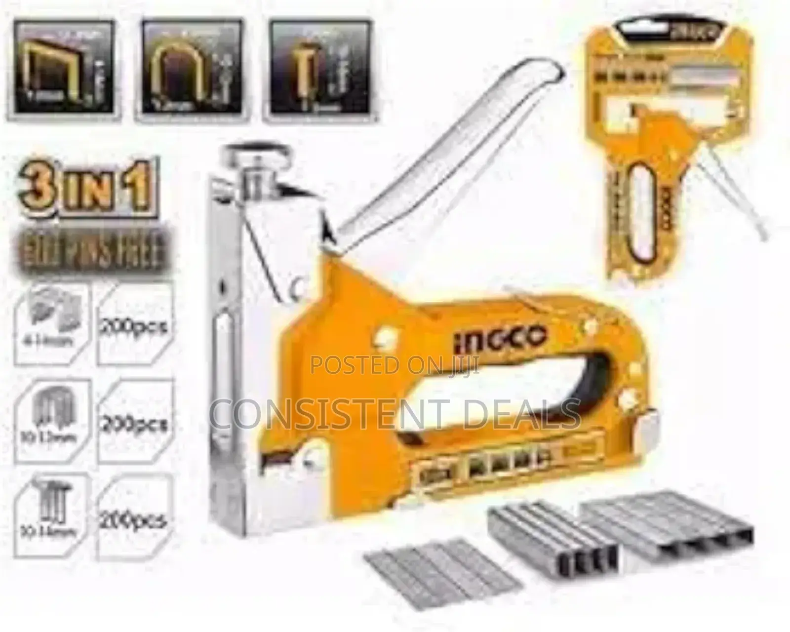 Ingco Hsg1405 3-in-1 Hand Stapler (Nail-wood-u)