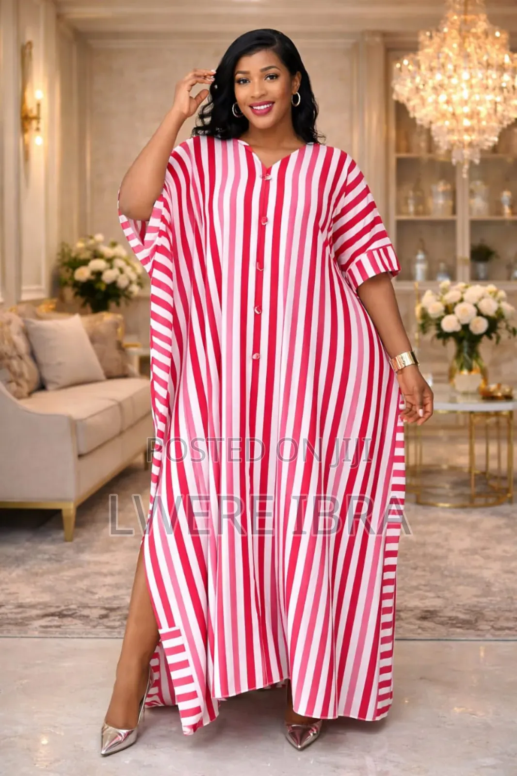 Red Stripped Free Dresses for Ladies