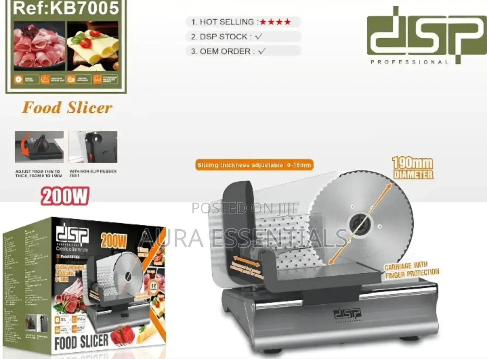 DSP Kb7005 Electric Food Slicer