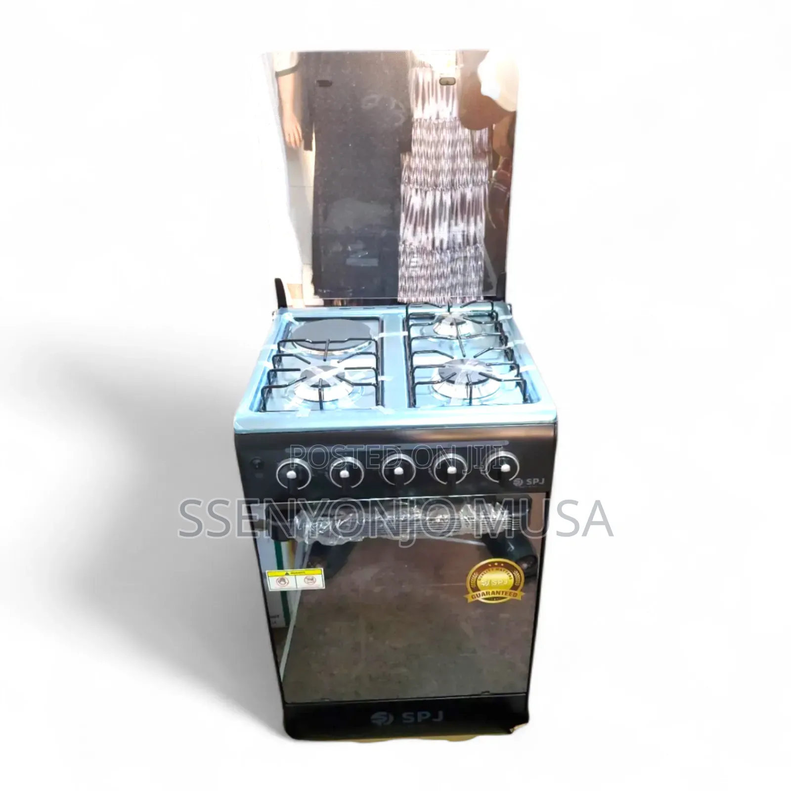 SPJ Cooker 50×50 - 3+1 Stove With Oven - 3 Gas Burners, 1000w Hotplate