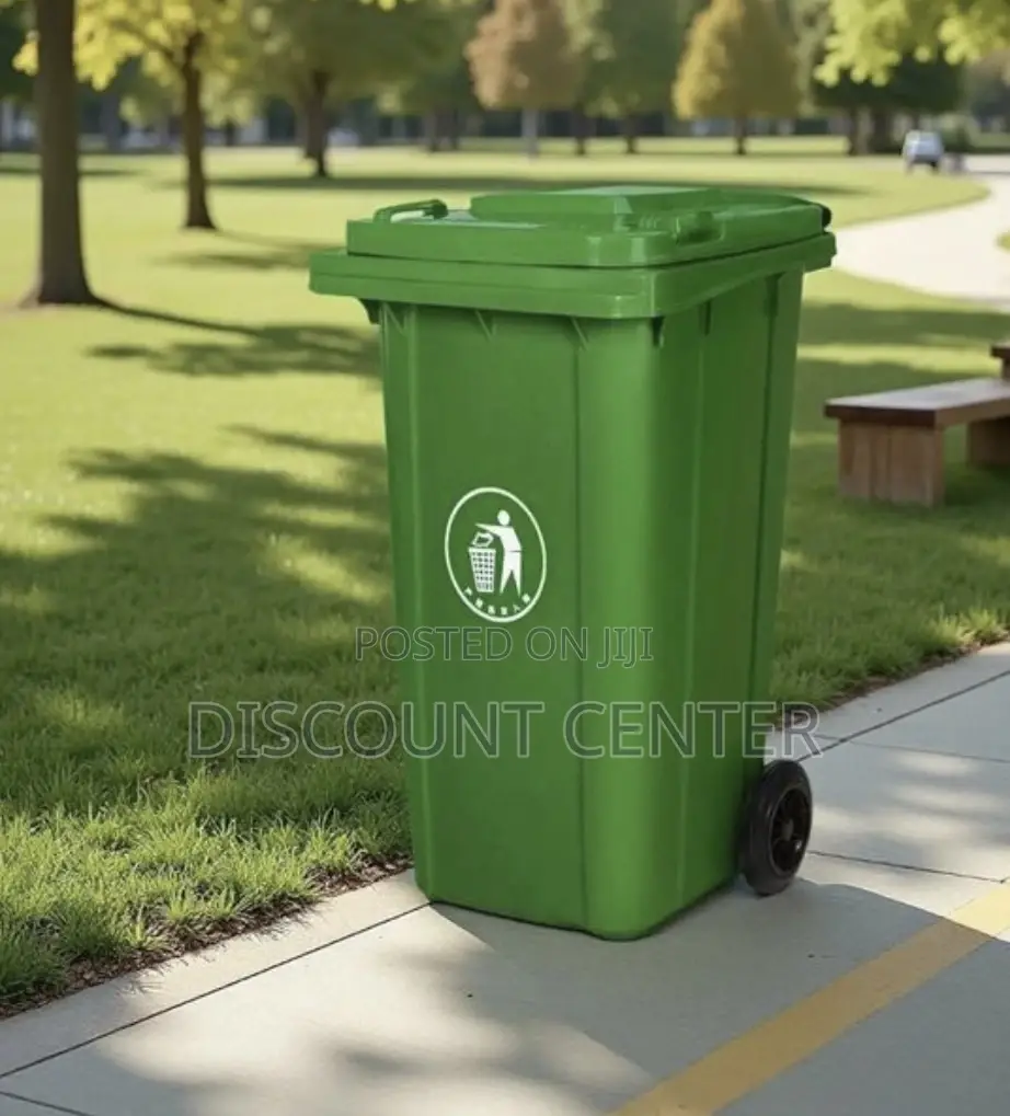 Dustin Bin With Wheels 120 Liter Green