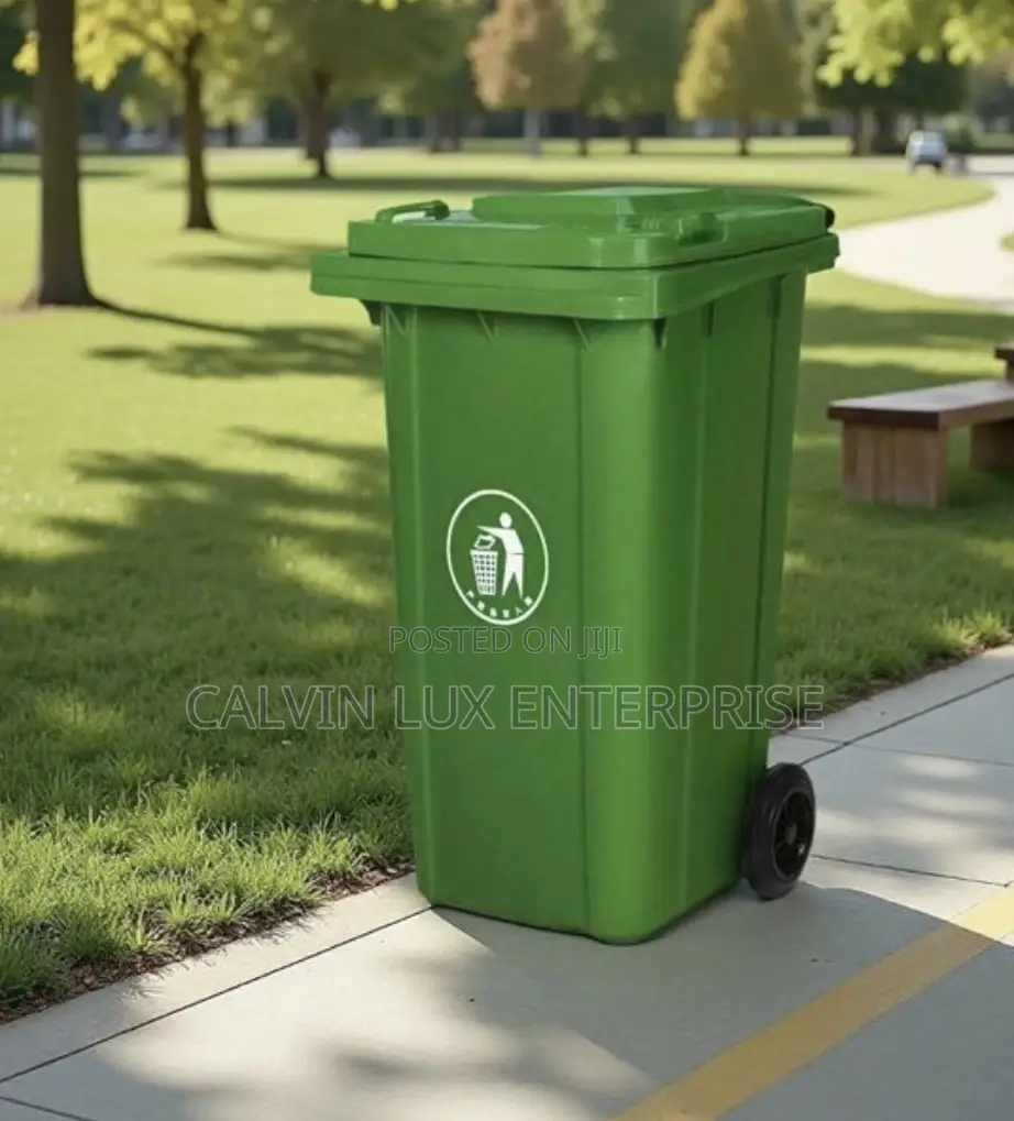 Dustin Bin With Wheels 120 Liter Green
