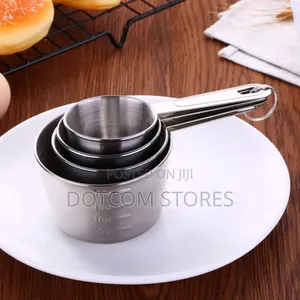 4-Piece Set of Stainless Steel Measuring Cups