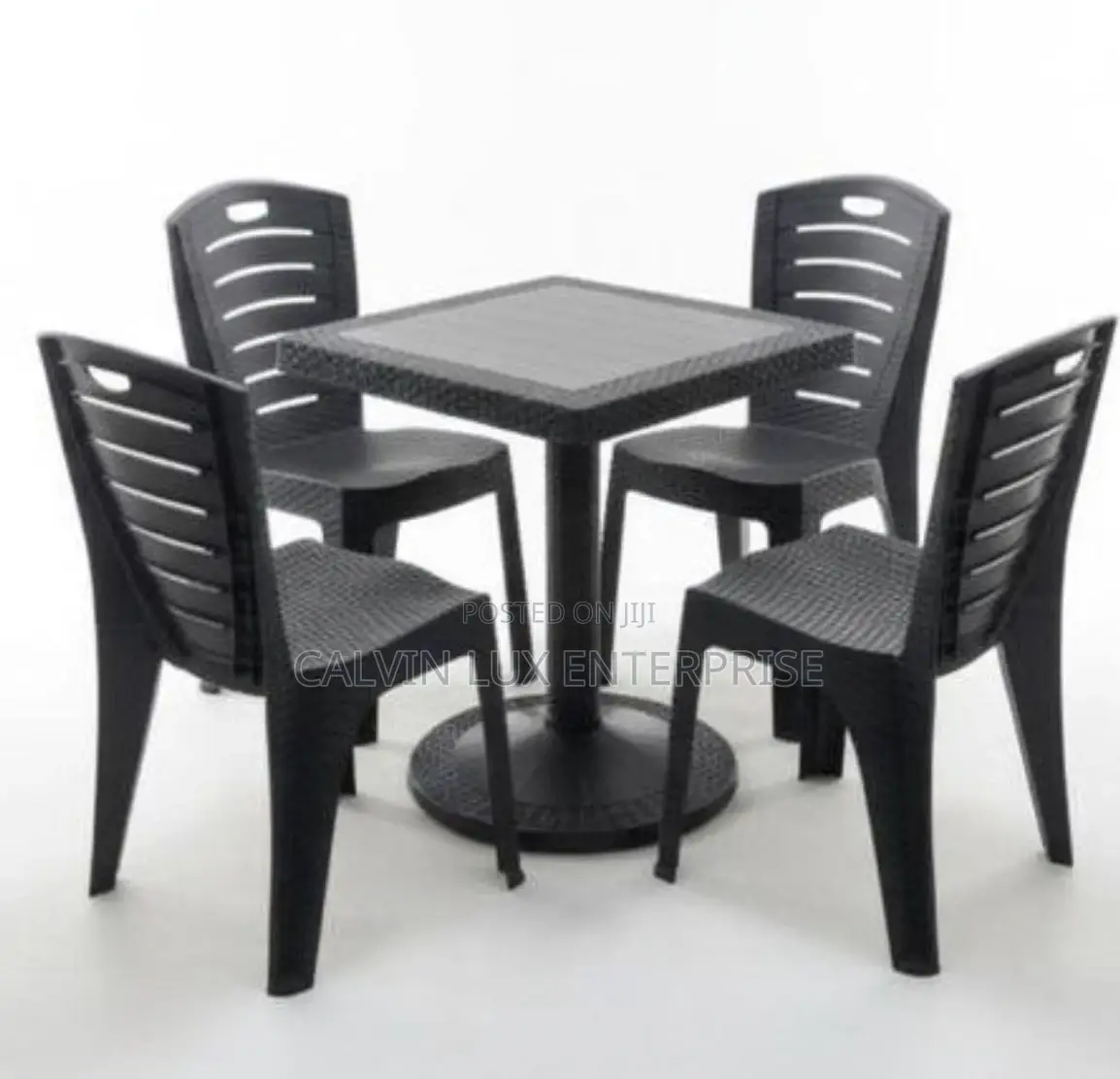 Plastic Chairs and Table Set of 4
