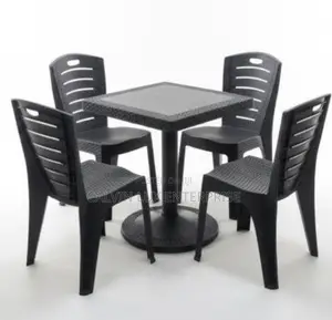 Plastic Chairs and Table Set of 4