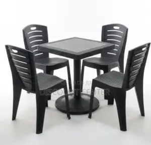 Plastic Chairs and Table Set of 4