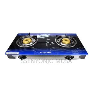 Sonashi Gas Burner /Stove -SGB-202gn Glass/Stainless Steel Double