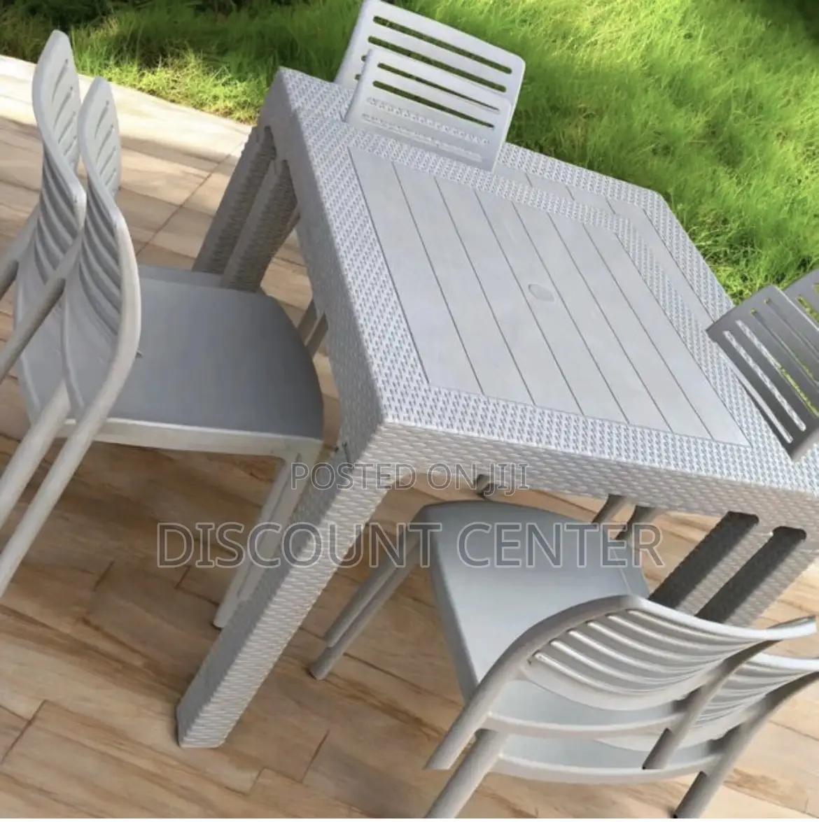 Plastic Table A4 Seater With 4 Chairs