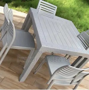 Plastic Table A4 Seater With 4 Chairs