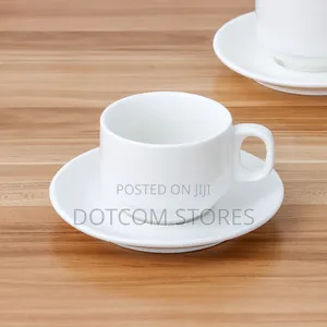 6pcs Ceramic Coffee Cup and Saucer Set