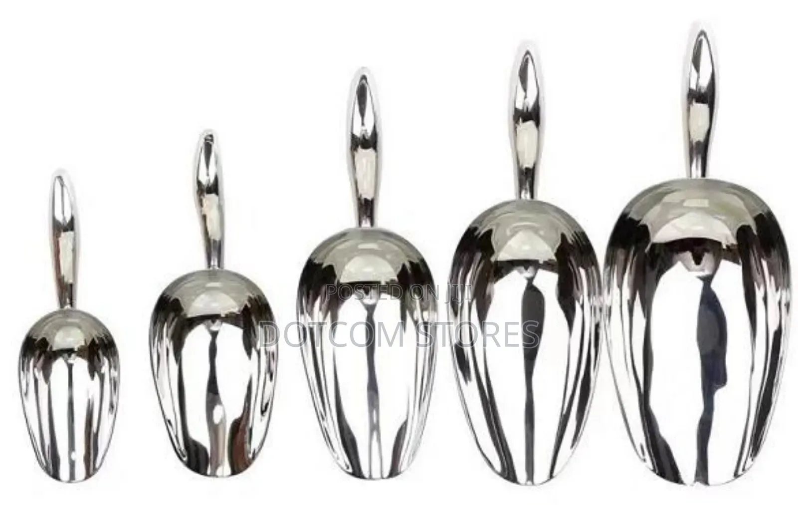 Set of Stainless Steel Food Scoops,