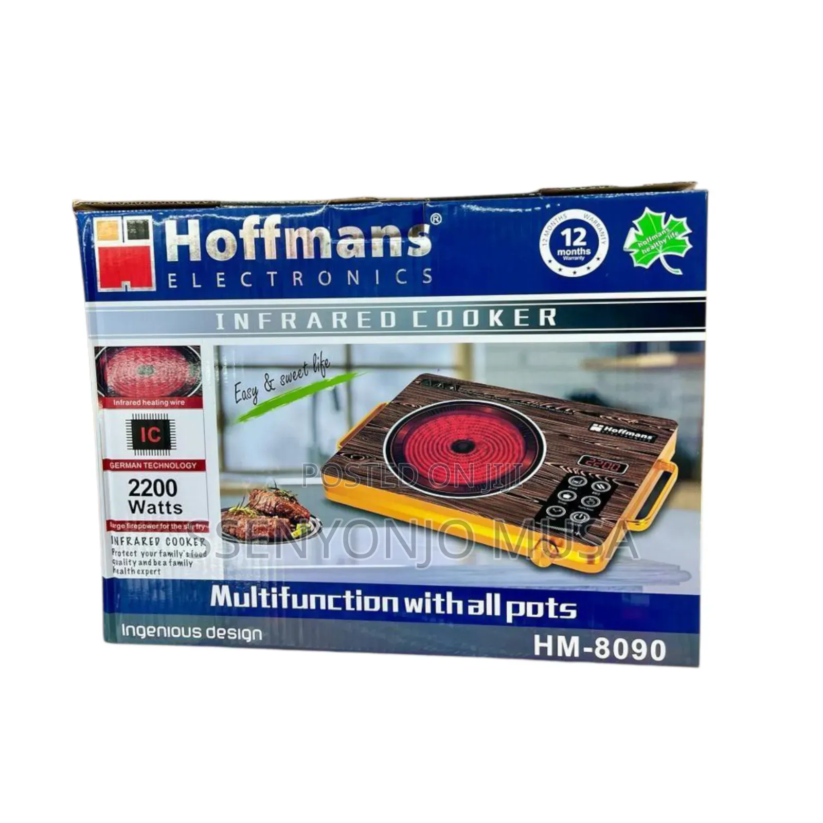 Hoffmans Infrared Cooker Hm-8090 -2200w Multifunction-German