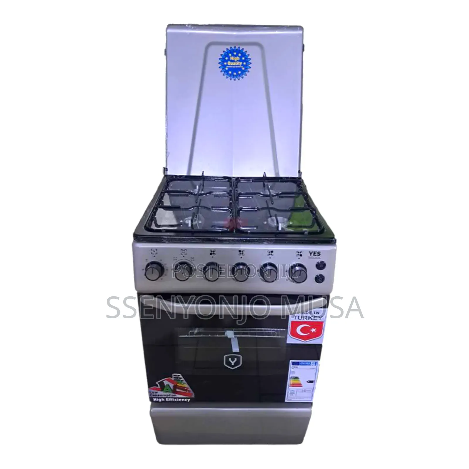 Yes Cooker 60x60cm Fully Gas - 4 Gas Burner Oven -