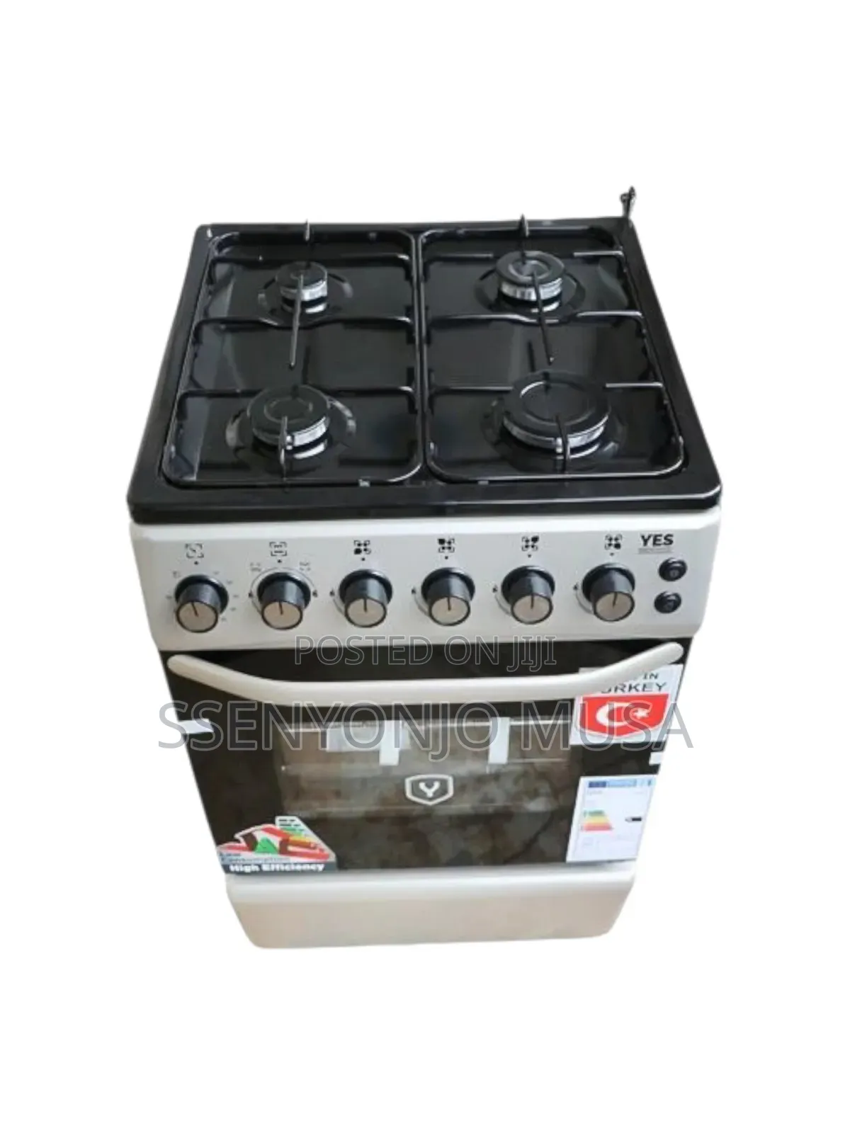 Yes Cooker 60x60cm Fully Gas - 4 Gas Burner Oven -