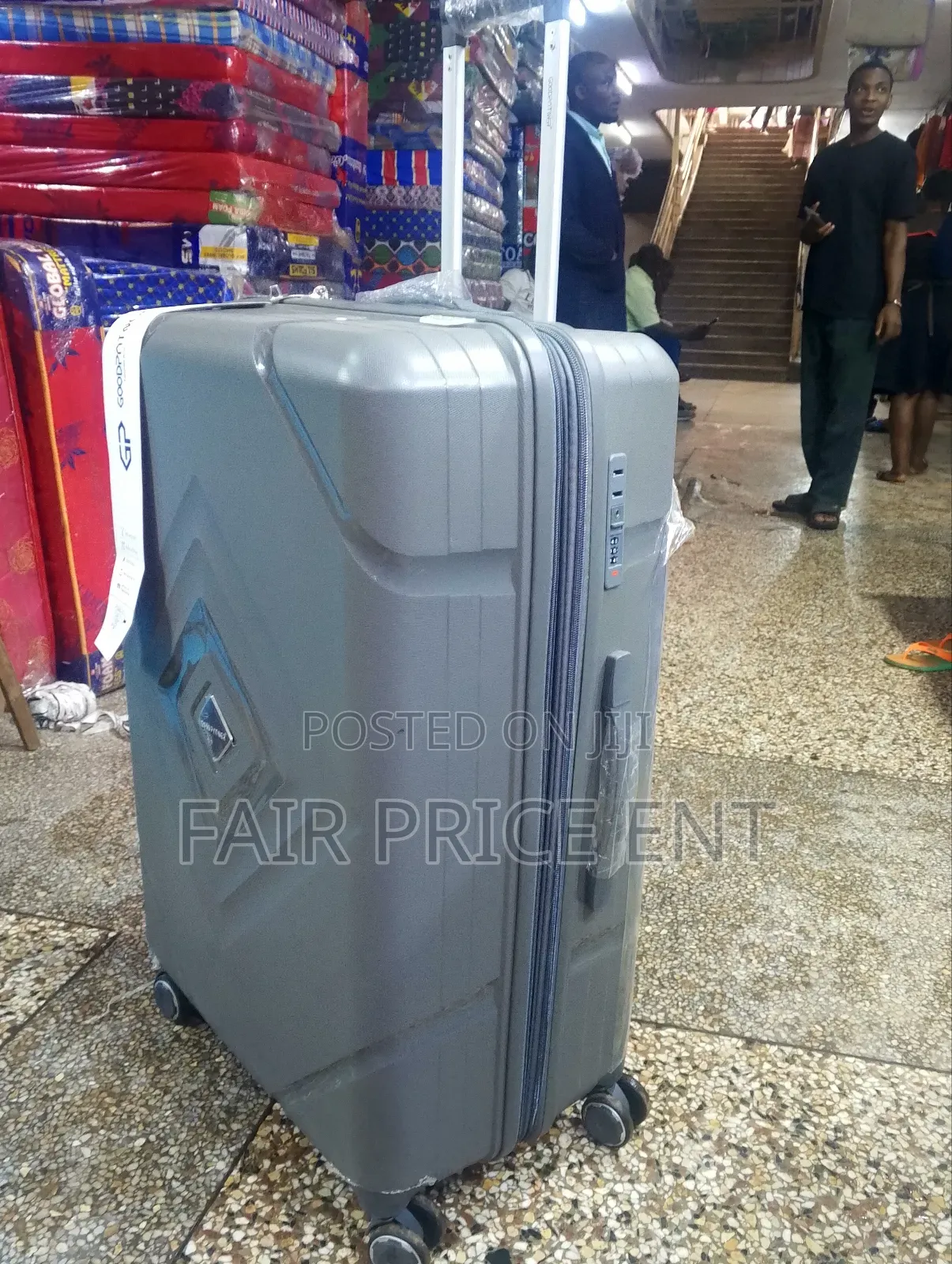 Original Rubber Plastic Suitcase. Good Partner. Extra Large.( Gray)