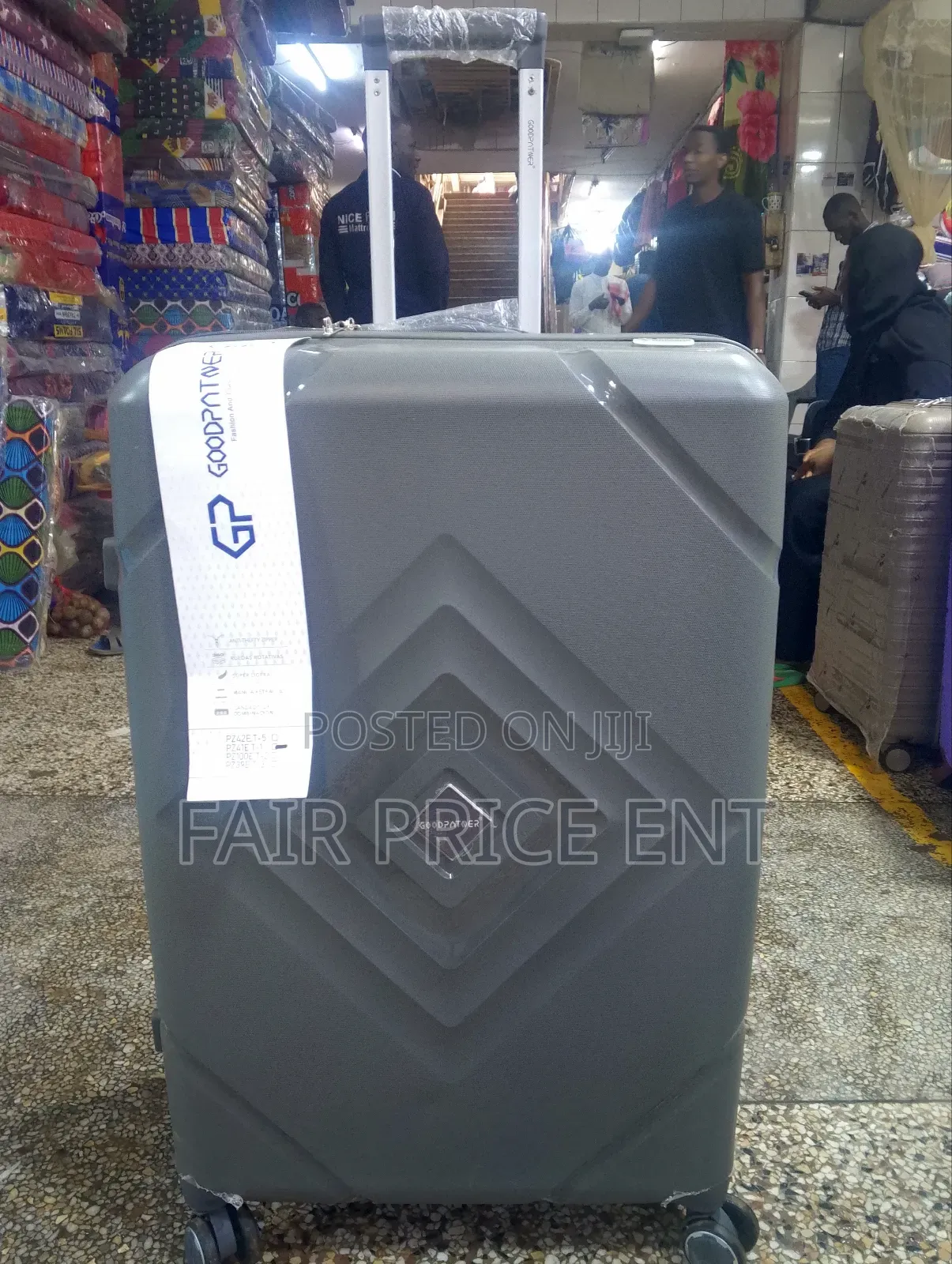 Original Rubber Plastic Suitcase. Good Partner. Extra Large.( Gray)
