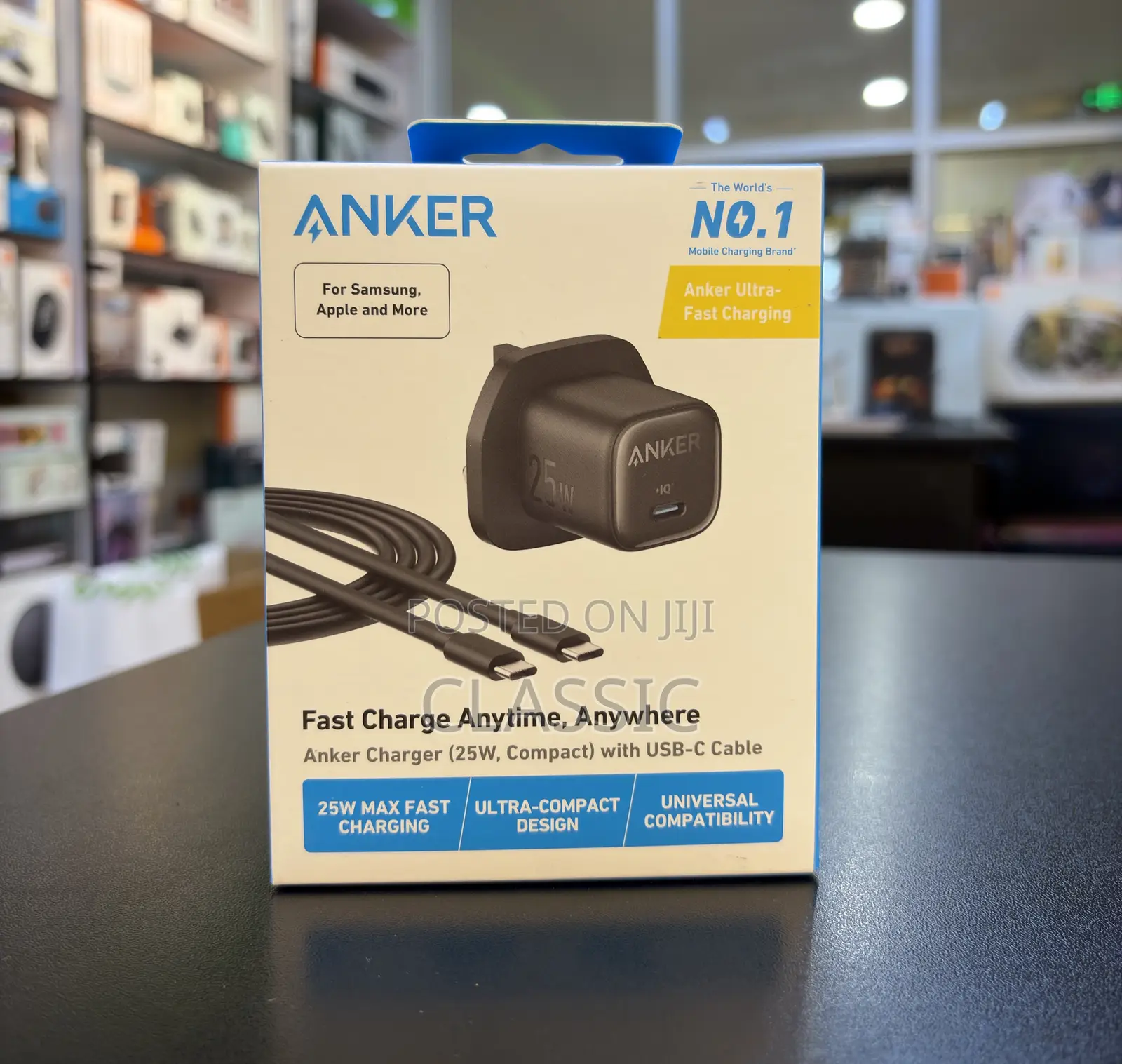 Anker 25w Usb-C Charger With Usb-C Cable (Model B2656k11)