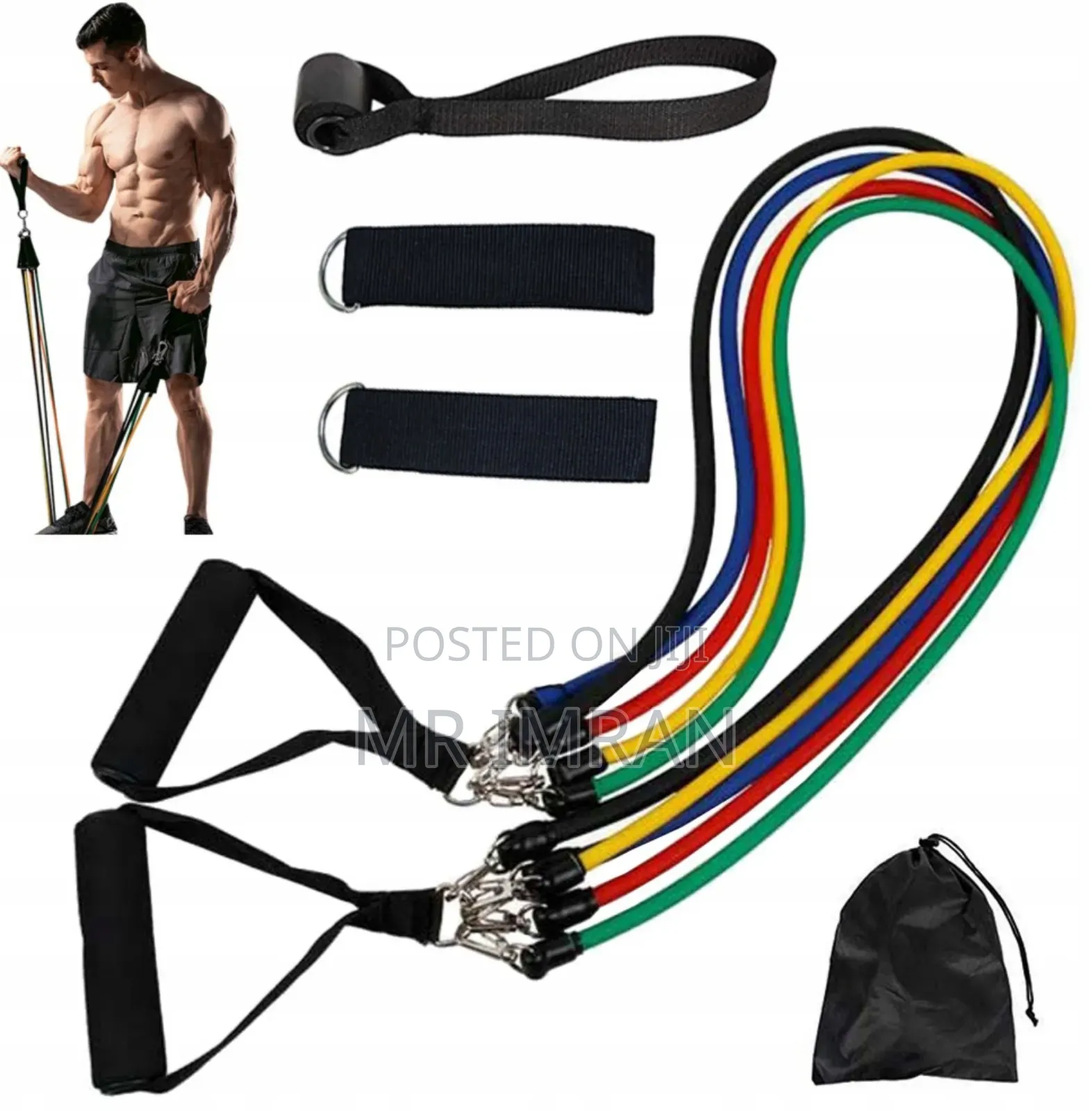 11pcs Portable Exercise Resistance Bands