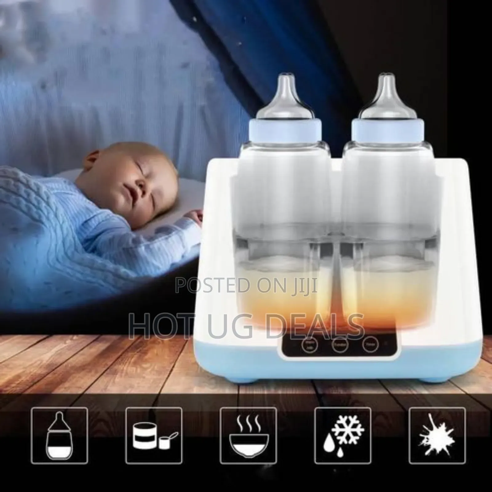 4-in-1 Baby Bottle Cleaner, Warmer Milk Heater Infant Feeding Bottle