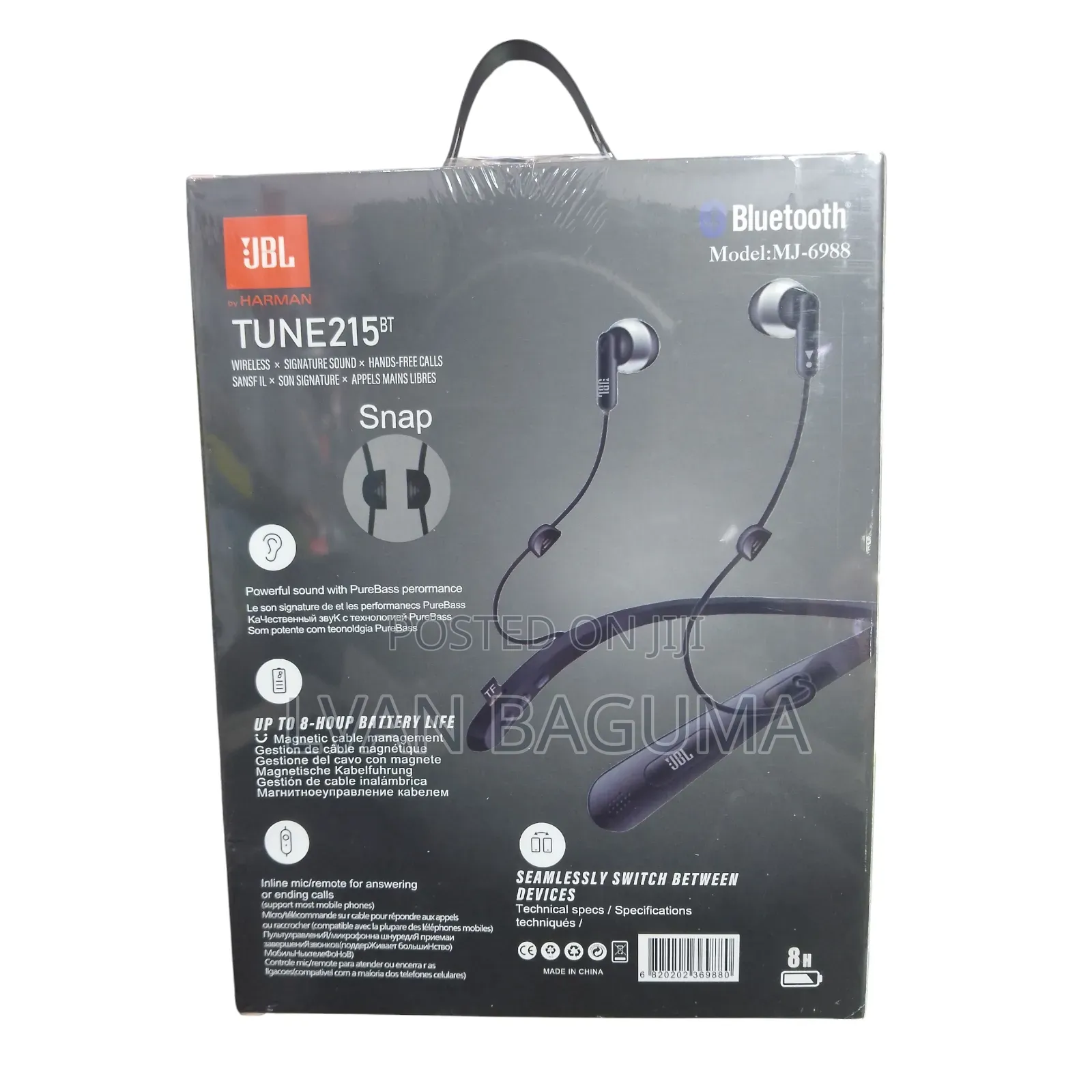 JBL Tune 215 Bt Pure Bass Wireless Neckband Earphones