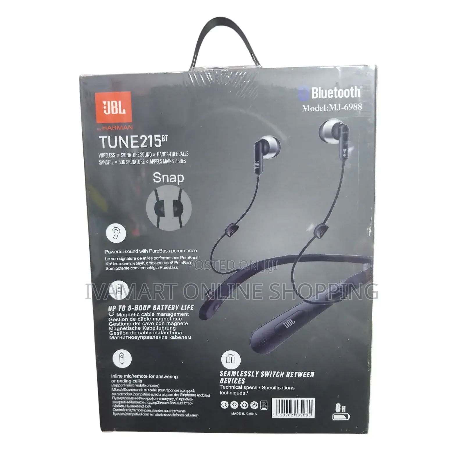 JBL Tune 215 Bt Pure Bass Wireless Neckband Earphones