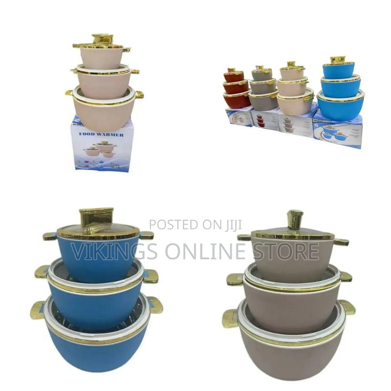 3-Piece Set of Elegant Stackable Insulated Serving Dish