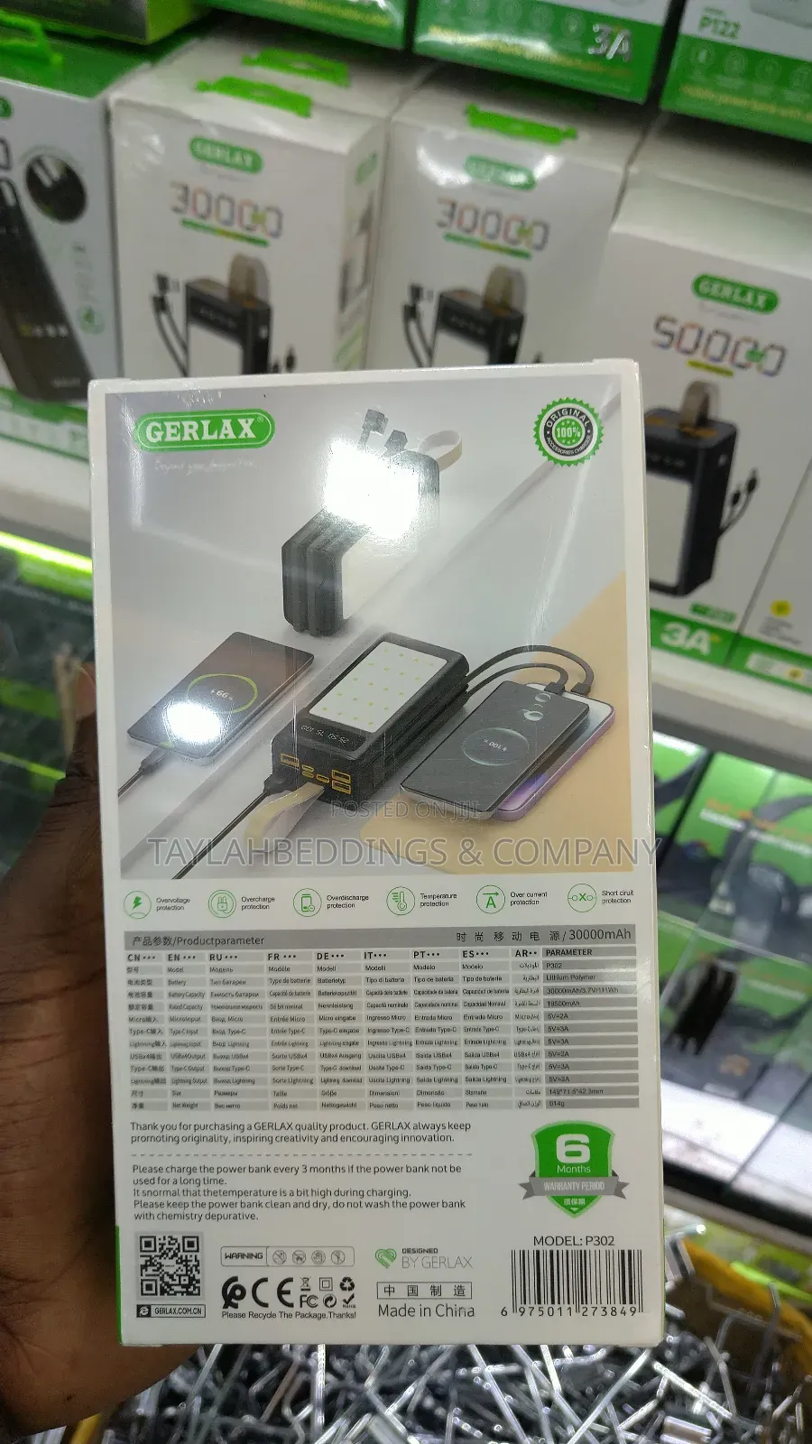 30000mah Power Bank Fast Charging External Battery Charger With Usb C
