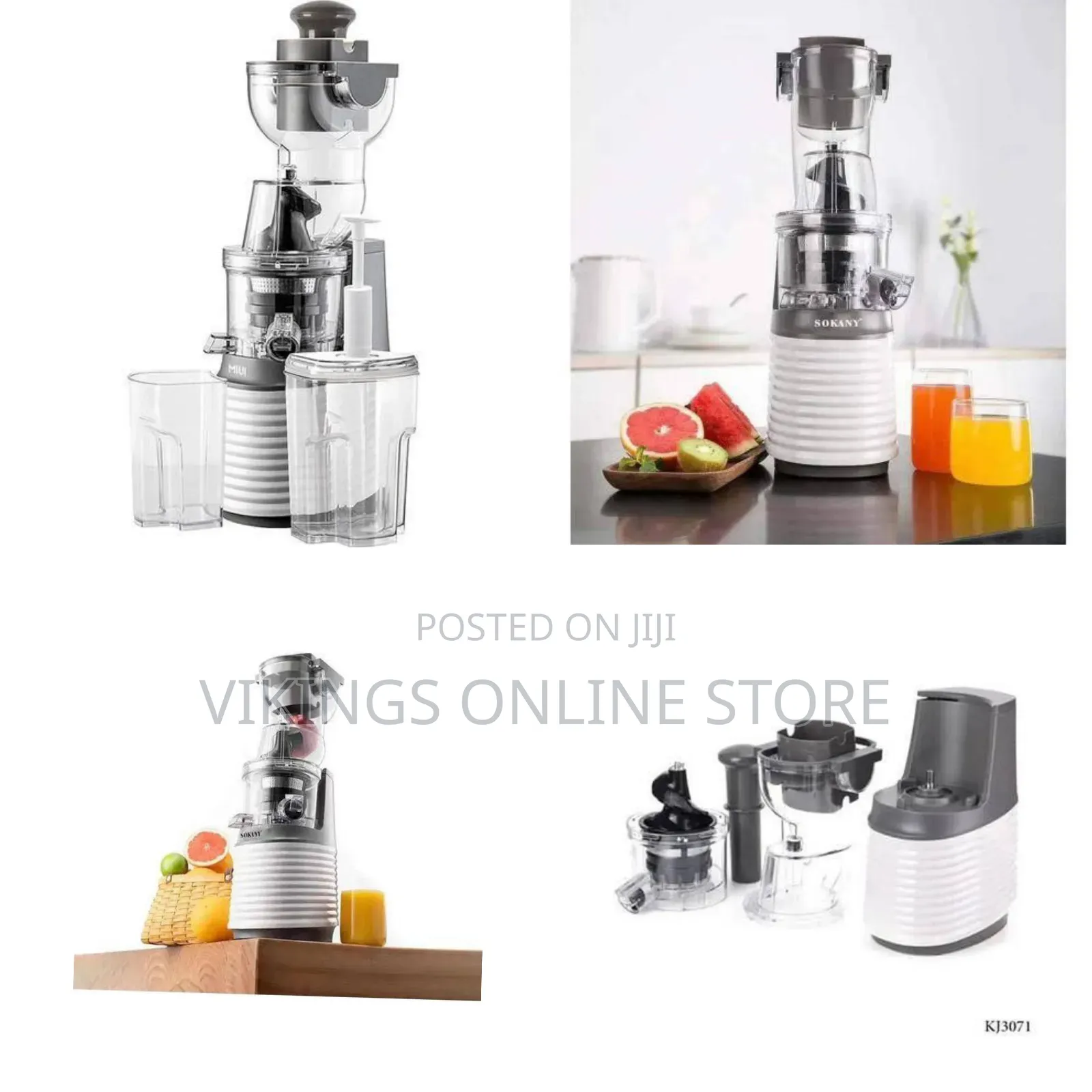 Sokany Slow Masticating Juicer - Multicolor