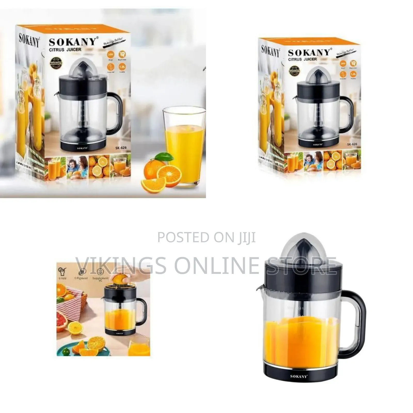 Sokany Electric Citrus Juicer With Integrated Pitcher, 1.2l