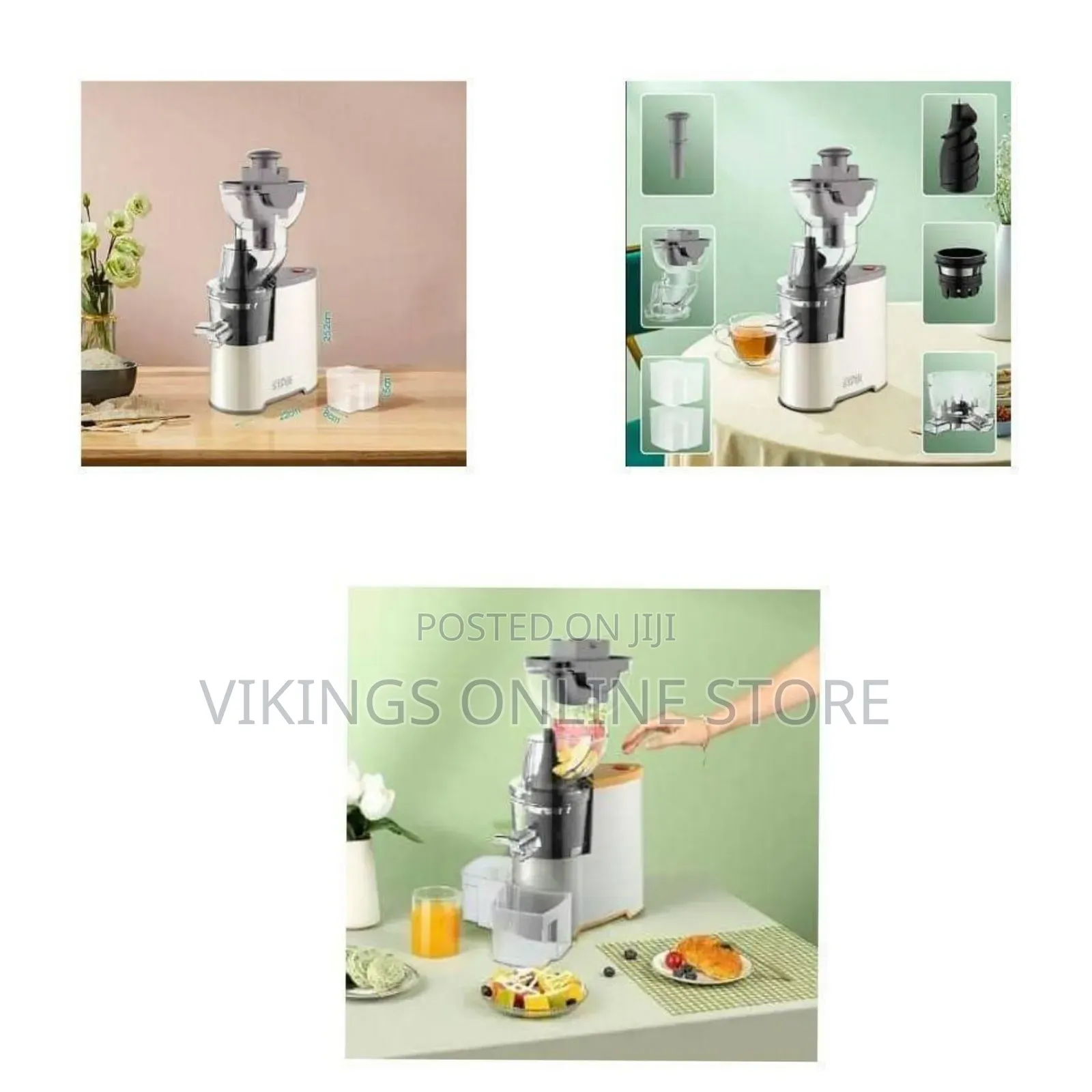 Winningstar Quiet Slow Masticating Juicer for Maximum -Multicolor