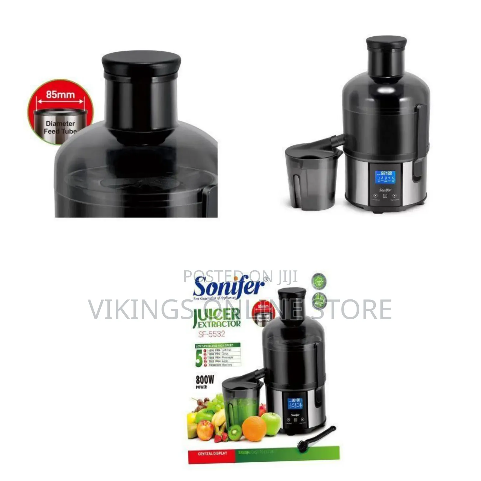 Sonifer Juicer Extractor With Low Speed and High Efficiency-Multicolor