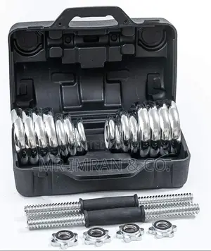 30kg Adjustable Chrome Dumbbell Spinlock Set