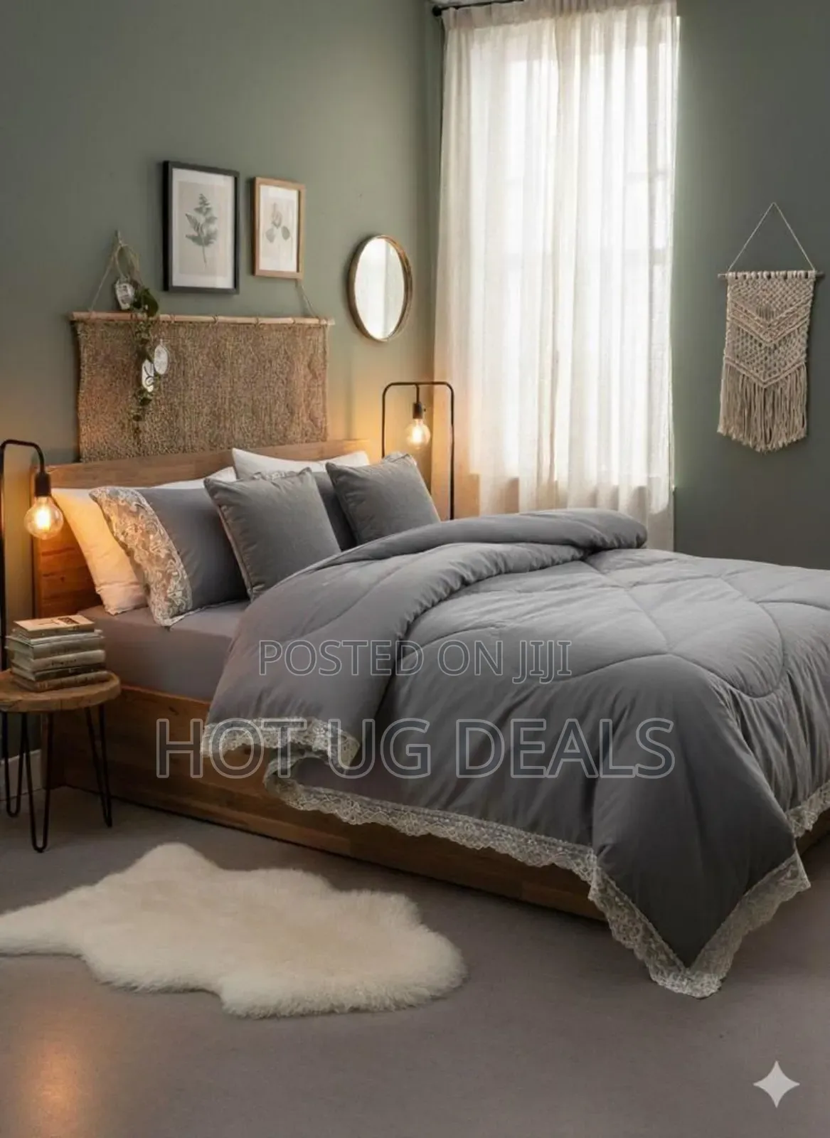 6*6 Duvet Set 1 Bedsheet 2 Pillowcases,Two Cushion Covers