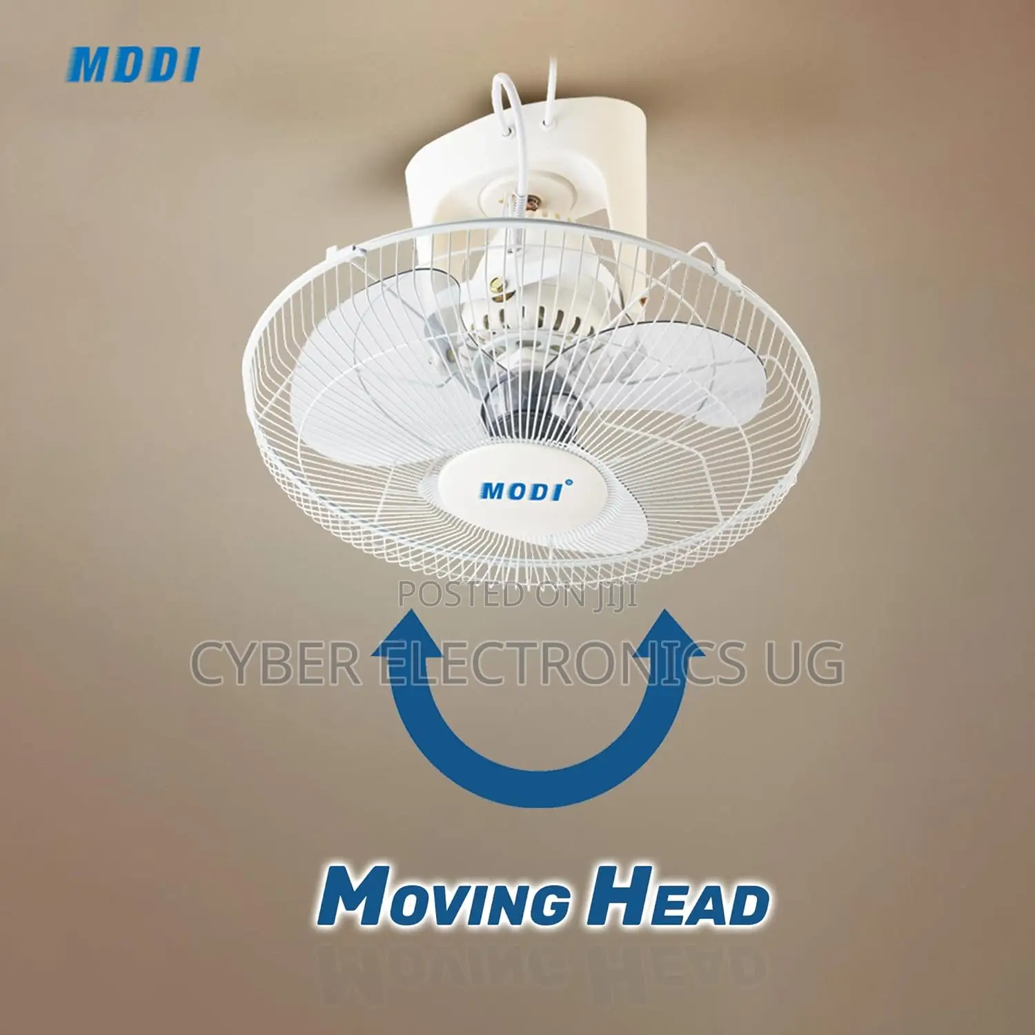 Ceiling Mounted Fan With Oscillation 16 Inch 3 Speed Control
