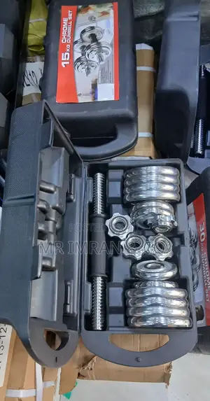 15kg Adjustable Chrome Dumbbell Set