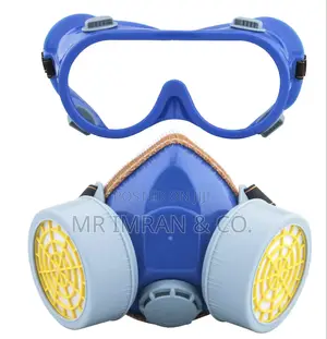 Industrial Respirator Mask And Safety Goggle Set