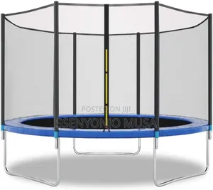 12ft Trampoline Safety Net | Protective Anti-fall Guard With Jump Pad